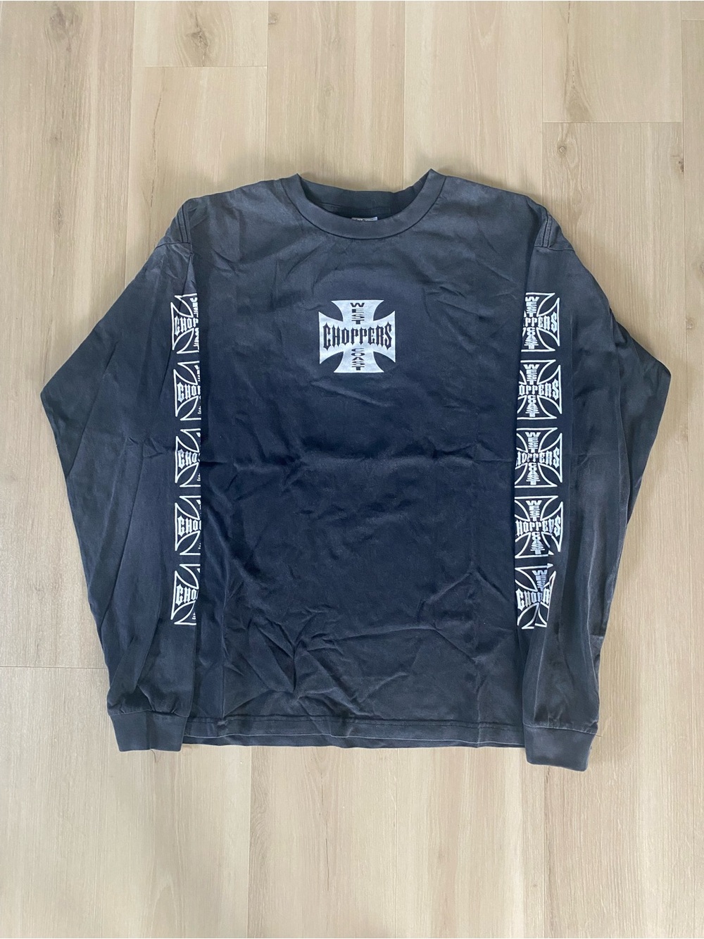 Modern West Coast Choppers Sun Faded Long Sleeve T-Shirt Size M Vintage Inspired